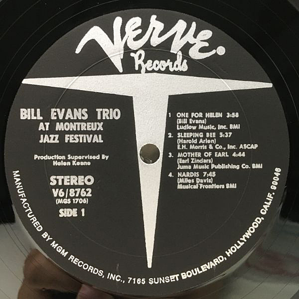 BILL EVANS / At The Montreux Jazz Festival (LP) / Verve