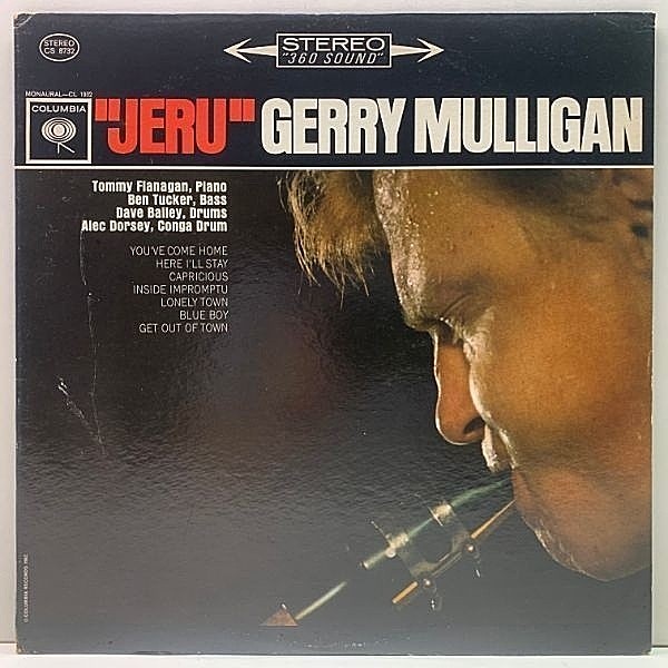 レコードメイン画像：極美盤!! 初版 黒文字 2eye US 完全オリジナル GERRY MULLIGAN Jeru ('63 Columbia) 名手 TOMMY FLANAGAN を迎えたピアノ入りセッション