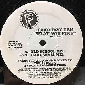 レコード画像：YARD BOY TEN / Play Wit Fire