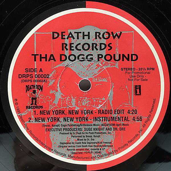 レコードメイン画像：【USプロモ・オンリー】稀少アナログ USオリジナル DOGG POUND New York, New York ('95 Death Row) NOOP DOGG, NATE DOGG, DR. DRE