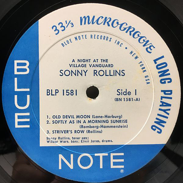 SONNY ROLLINS / A Night At The Village Vanguard (LP) / Blue Note