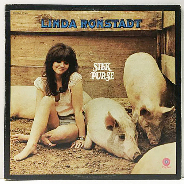 レコードメイン画像：美盤!! 初版ライム・ターゲット USオリジナル LINDA RONSTADT Silk Purse ('70 Capitol) 手書きLH, マシンSTERLING刻印