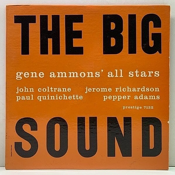 レコードメイン画像：【w/John Coltrane アルトで参加】MONO 深溝 RVG刻印 GENE AMMONS The Big Sound (Prestige 7132) Pepper Adams, Mal Waldron ほか