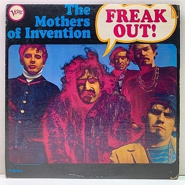 レコードメイン画像：レアなモノラル!美再生! MONO 初回オンリー・マップ印刷 青ラベ USオリジ THE MOTHERS OF INVENTION Freak Out [FRANK ZAPPA] MAP Cover