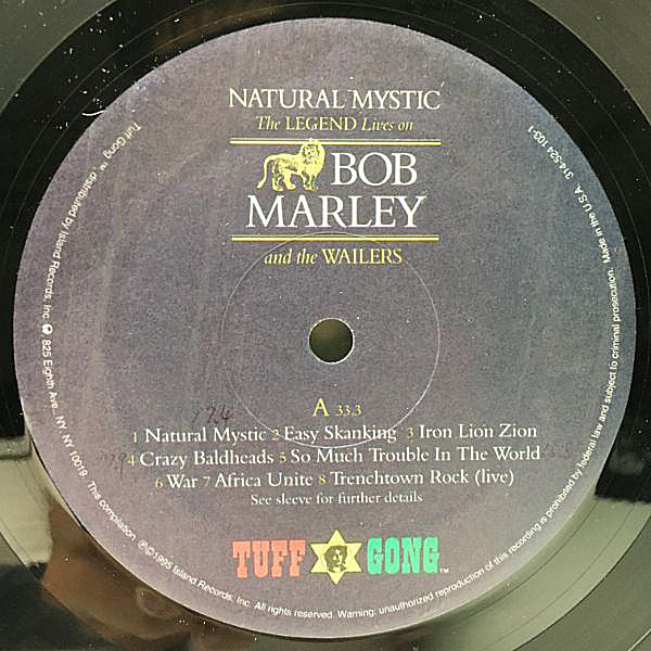 BOB MARLEY / WAILERS / Natural Mystic (The Legend Lives On) (LP) / Tuff  Gong | WAXPEND RECORDS
