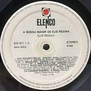 ELIS REGINA / A Bossa Maior De Elis Regina (LP) / Elenco