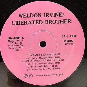 WELDON IRVINE / Liberated Brother (LP) / Nodlew Music