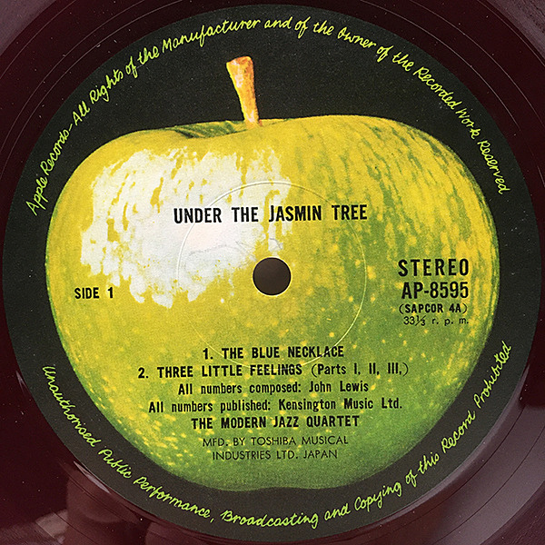MODERN JAZZ QUARTET / Under The Jasmin Tree (LP) / Apple | WAXPEND