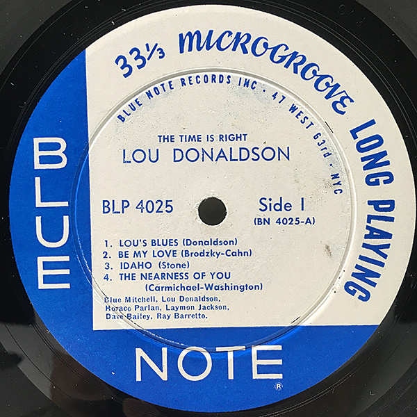 LOU DONALDSON / The Time Is Right (LP) / Blue Note | WAXPEND RECORDS