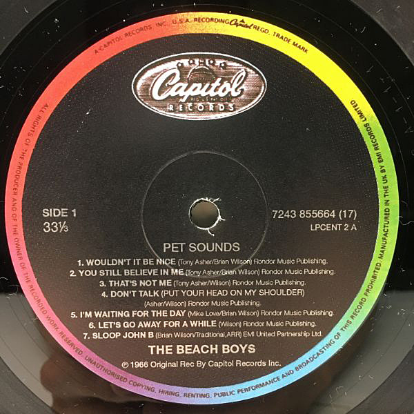 BEACH BOYS / Pet Sounds (LP) / Capitol | WAXPEND RECORDS