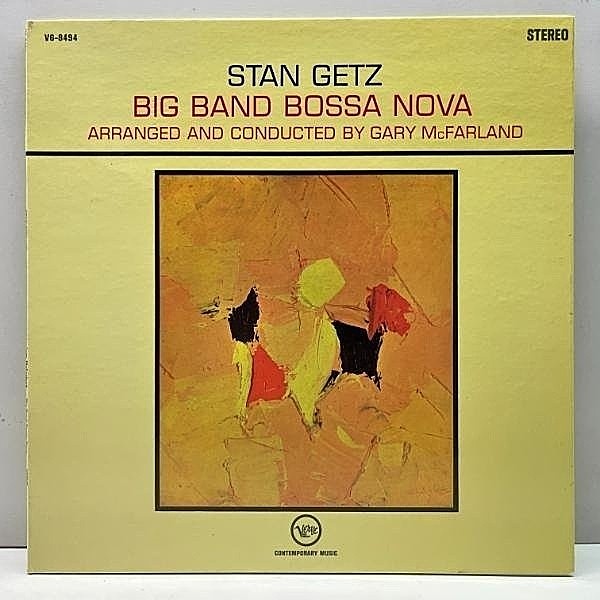 レコードメイン画像：美品!! USオリジナル 深溝 GFコート STAN GETZ Big Band Bossa Nova ('62 Verve) w/ Gary McFarland, Jim Hall, Hank Jones ほか