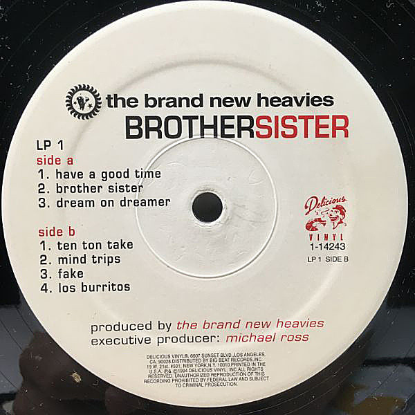 BRAND NEW HEAVIES / Brother Sister (LP) / Delicious Vinyl