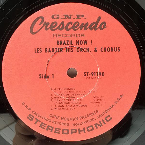 LES BAXTER / Brazil Now (LP) / GNP Crescendo | WAXPEND RECORDS