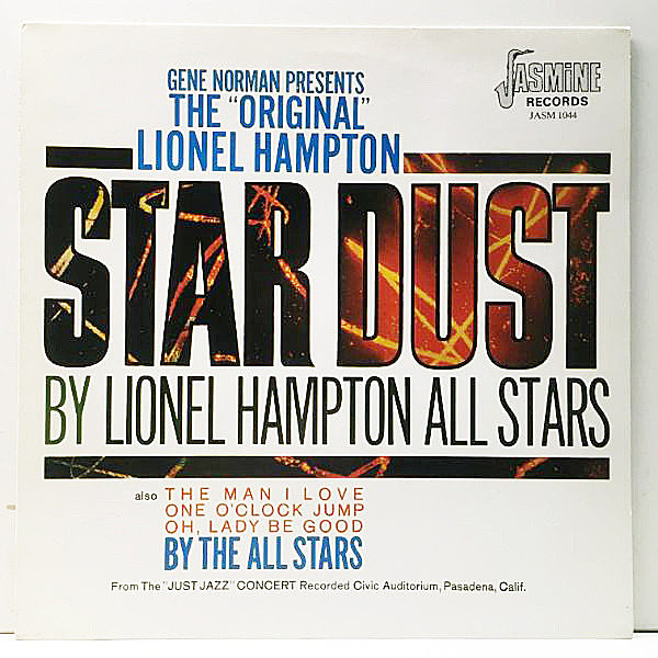 レコードメイン画像：美品!! UKプレス LIONEL HAMPTON Stardust [Just Jazz] Lp アナログ (Jasmine) Willie Smith, Barney Kessel, Charlie Shavers ほか