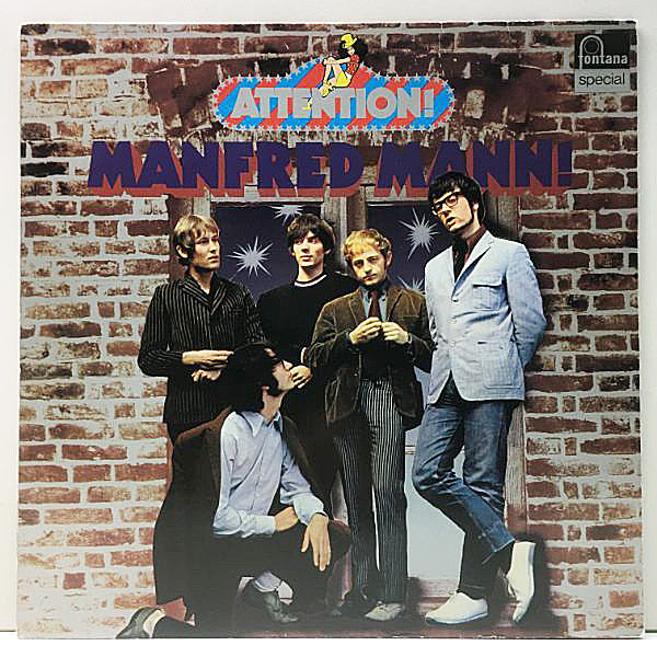 レコードメイン画像：【興味深い枯葉の好演も収録】美盤!! MANFRED MANN Attention! (独 Fontana) My Name Is Jack, Mighty Quinn, Fox On The Run 名曲満載