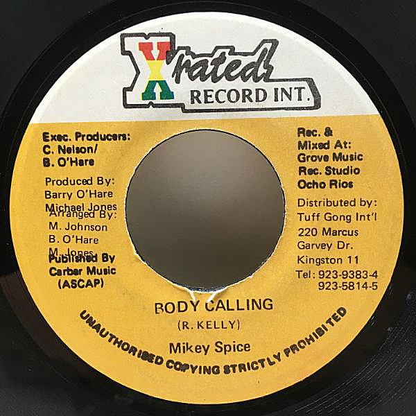 レコードメイン画像：【R. KELLYカヴァー】珍盤 JAオンリー MIKEY SPICE Body Calling / X-Rated Gang ラヴァーズ R&B c/w. ダビーなブレイクともに◎