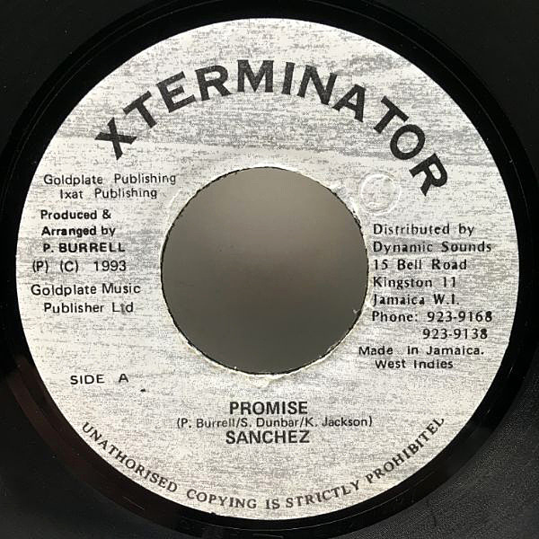 SANCHEZ / Promise (7) / XTerminator | WAXPEND RECORDS