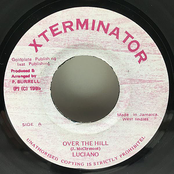 レコードメイン画像：【Roots Reggae, Dub傑作】良好!! JAオリジ LUCIANO Over The Hill ('96 XTerminator) ラスタ・シンガー ルチアーノ 屈指のBig Tune