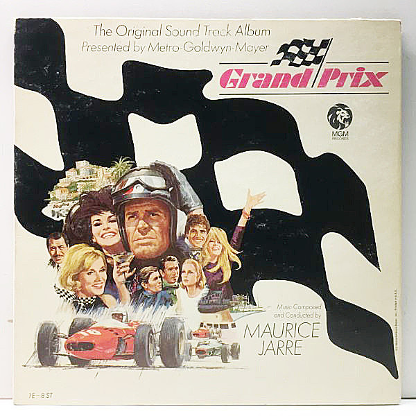 レコードメイン画像：USオリジナル 初版 マルチロゴ 深溝 MAURICE JARRE Grand Prix - O.S.T. ('66 MGM) 病める無限のブッダの世界 Inst ALBUM ジャケットネタ