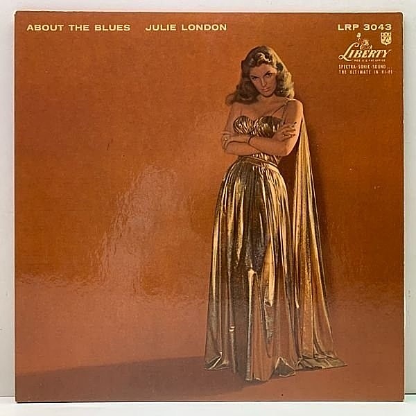 レコードメイン画像：レアな美品!! MONO 初版リング・ターコイズ USオリジナル JULIE LONDON About The Blues ('57 Liberty) ジュリー・ロンドン 米 モノラル