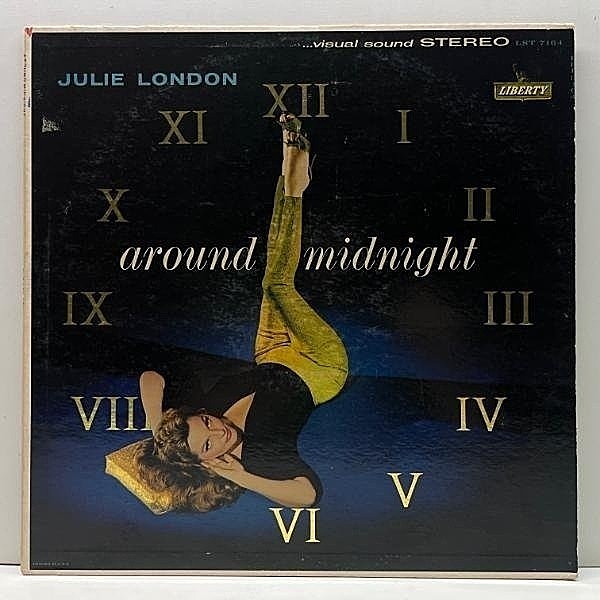 レコードメイン画像：USオリジナル 初版 虹ツヤ 深溝 JULIE LONDON Around Midnight ('60 Liberty) ジュリー・ロンドン／アラウンド・ミッドナイト 名盤