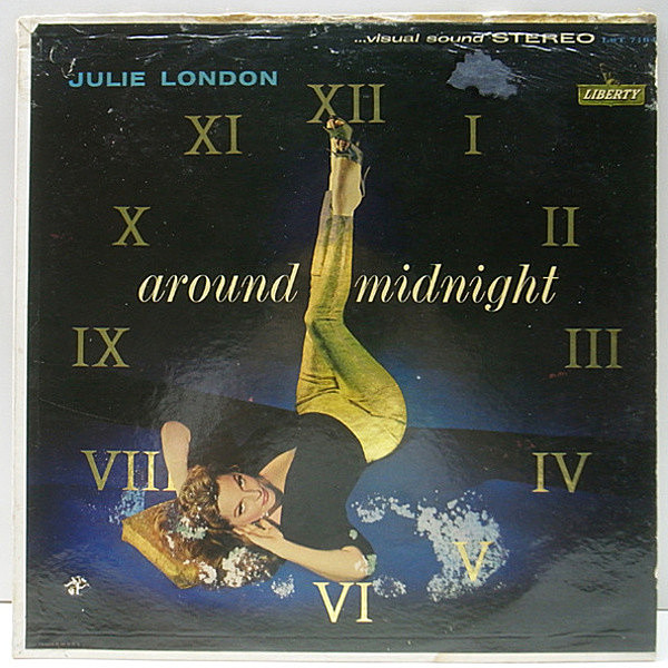 レコードメイン画像：レアな美盤!! 1st虹ツヤ 深溝 USオリジナル JULIE LONDON Around Midnight ('60 Liberty) ジュリー・ロンドン 名盤 LP