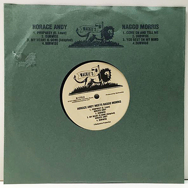 レコードメイン画像：美盤!! 10インチ HORACE ANDY Meets NAGGO MORRIS (Wackie's W-1722) ヴォーカルVer.とミニマルなダブVer.を収録した珠玉の全8編！