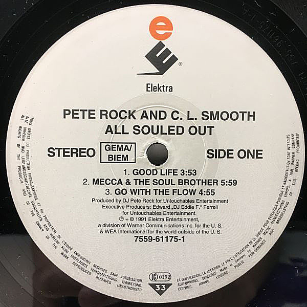 PETE ROCK & C.L.SMOOTH / All Souled Out (12) / Elektra
