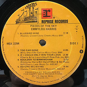 EMMYLOU HARRIS / Pieces Of The Sky (LP) / Reprise | WAXPEND