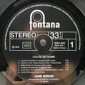 JANE BIRKIN / Lolita Go Home (LP) / Philips | WAXPEND RECORDS