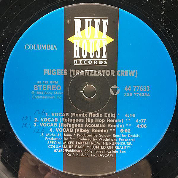 輸入CD Fugees Vocab   /00110 Fugees (Tranzlator Crew) – Vocab – CD (Maxi-Single), 1994