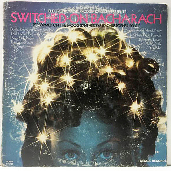 レコードメイン画像：【MOOGシンセで演ったバカラック集】良好盤!! 初版マルチバー USオリジ CHRISTOPHER SCOTT Switched On Bacharach ('69 Decca) 脱力モンド