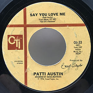レコード画像：PATTI AUSTIN / Say You Love Me