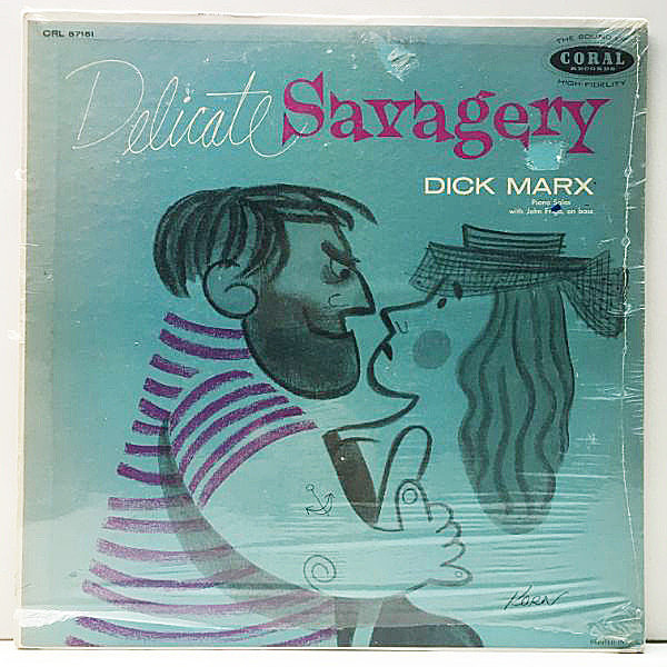 レコードメイン画像：【稀少なシールド未開封】USオリジナル DICK MARX / JOHN FRIGO Delicate Savagery ('57 Coral CRL 57151) マイナー盤 ピアノトリオ
