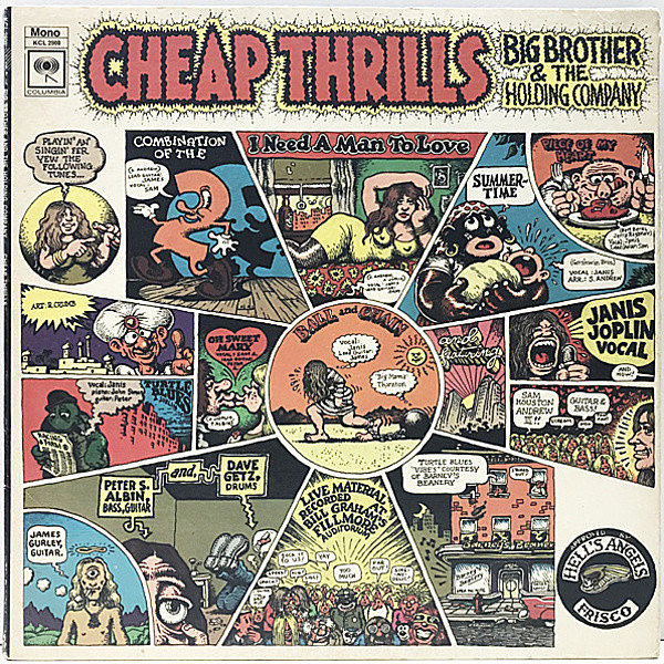 レコードメイン画像：激レア MONO 1Aマト 美品 2eye USオリジナル BIG BROTHER & THE HOLDING CO. Cheap Thrills ('68 Columbia) JANIS JOPLIN 入手難 モノラル