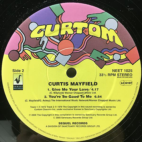 CURTIS MAYFIELD / Tripping Out (12) / Sequel | WAXPEND RECORDS
