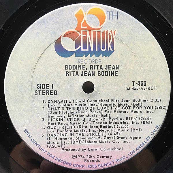 RITA JEAN BODINE / Bodine, Rita Jean (LP) / 20th Century