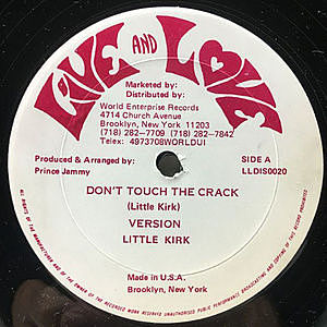 レコード画像：LITTLE KIRK / LADY JUNE / Don't Touch The Crack / Tell The Police Fe True