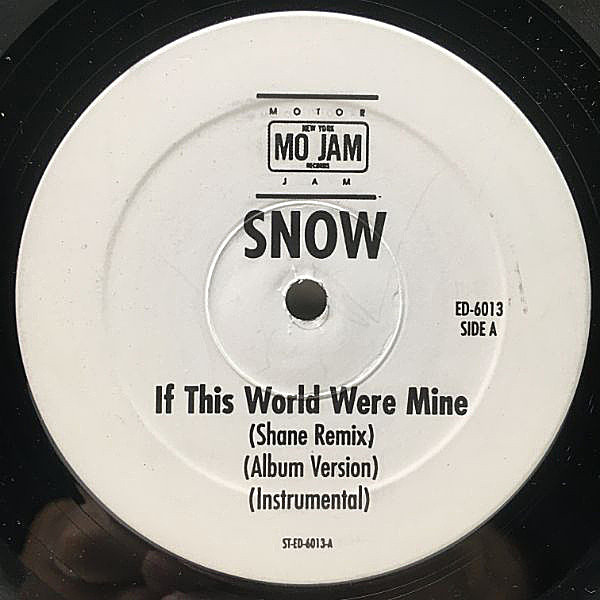 レコードメイン画像：【アダルトムードなR&Bテイスト】美盤!! USオリジナル SNOW If This World Were Mine / Mash Up Da Nation ('97 Motor Jam) 12インチ