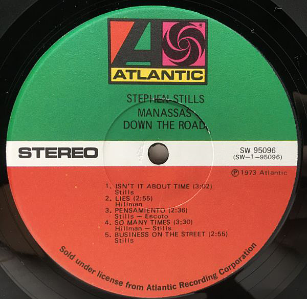STEPHEN STILLS / MANASSAS / Down The Road (LP) / Atlantic