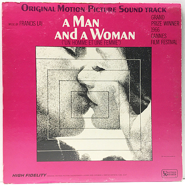 レコードメイン画像：USオリジナル A Man And A Woman『男と女』FRANCIS LAI ('66 United Artists) O.S.T. サントラ PIERRE BAROUH, BADEN POWELL 参加