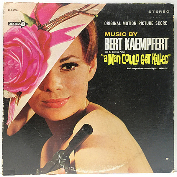 レコードメイン画像：【夜のストレンジャー原曲】良好盤!! USオリジナル『ダイヤモンド作戦』BERT KAEMPFERT A Man Could Get Killed サントラ ('66 Decca)