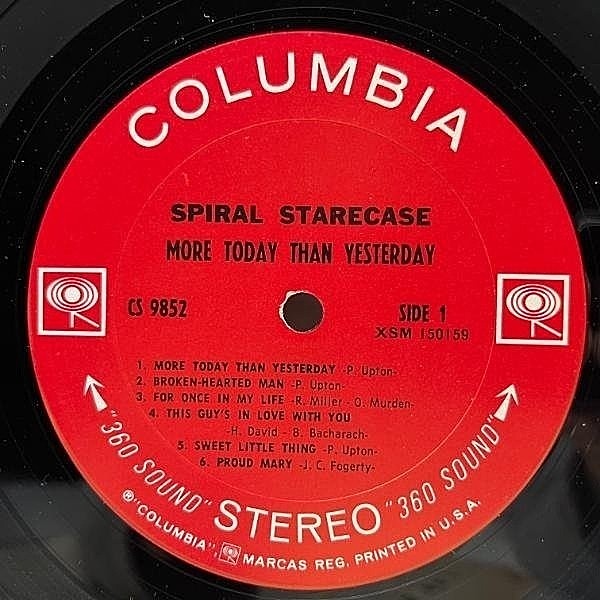 USオリジナル Spiral Staircase レコード SPIRAL STARECASE / More Today Than Yesterday (LP) / Columbia