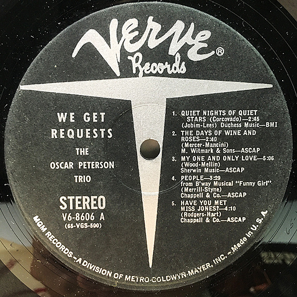 OSCAR PETERSON / We Get Requests (LP) / Verve | WAXPEND RECORDS