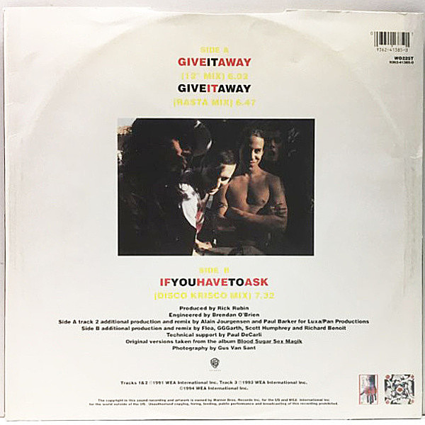 Red Hot Chili Peppers – Give It Away – Vinyl (12