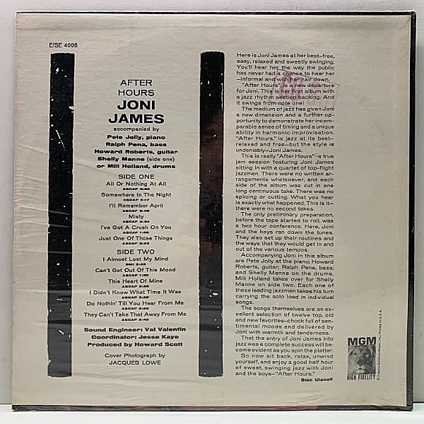 ジョニー ジェームス LPレコード「アフター・ハワーズ」 - 通販