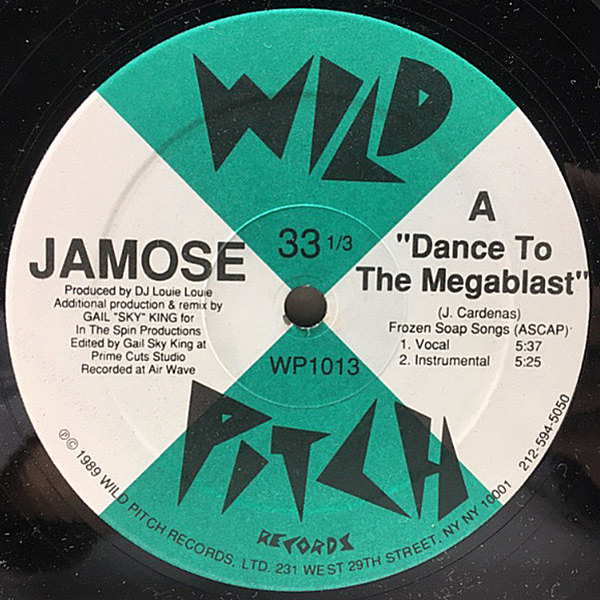 レコードメイン画像：【ブレイカーどストライク】'89年 原盤 USオリジナル JAMOSE Dance To The Megablast / The Rhymthologist (Wild Pitch) 唯一のシングル