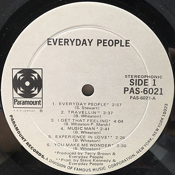 EVERYDAY PEOPLE / Same (LP) / Paramount | WAXPEND RECORDS