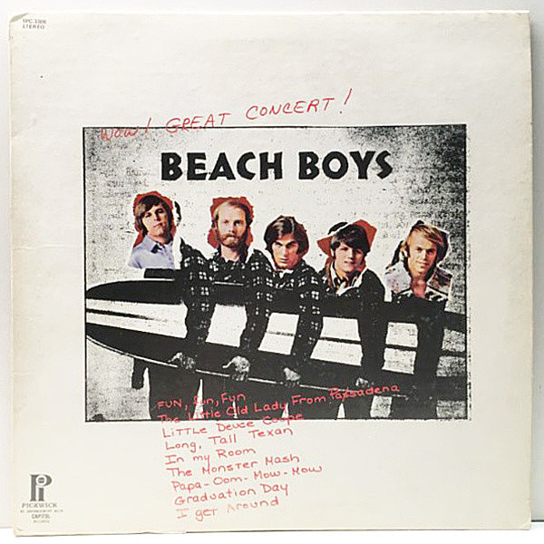 レコードメイン画像：【Fun, Fun, Fun／I Get AroundオリジナルVer.】BEACH BOYS Wow! Great Concert! ('72 Pickwick) ビーチボーイズ 全米1位 歴史的名盤！Lp