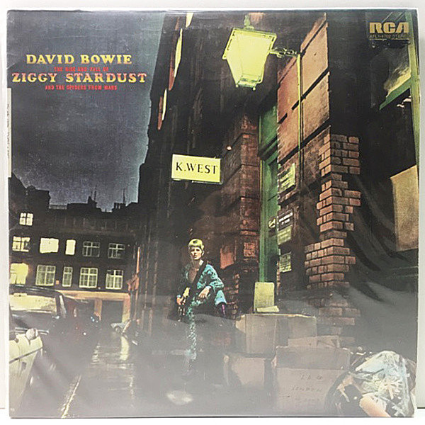 レコードメイン画像：美品 米dynaflex付き 黒ラベ DAVID BOWIE The Rise And Fall Of Ziggy Stardust And The Spiders From Mars ジギー・スターダスト Lp